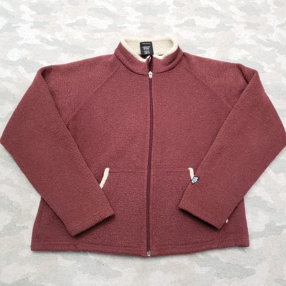 Kuhl Alfpaca Jacket Womens Medium Red Full Zip Pockets Outdoors Hiking Camp